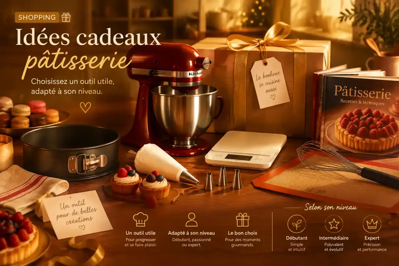 Idées cadeaux pâtisserie : choisissez un outil utile, adapté à son niveau
