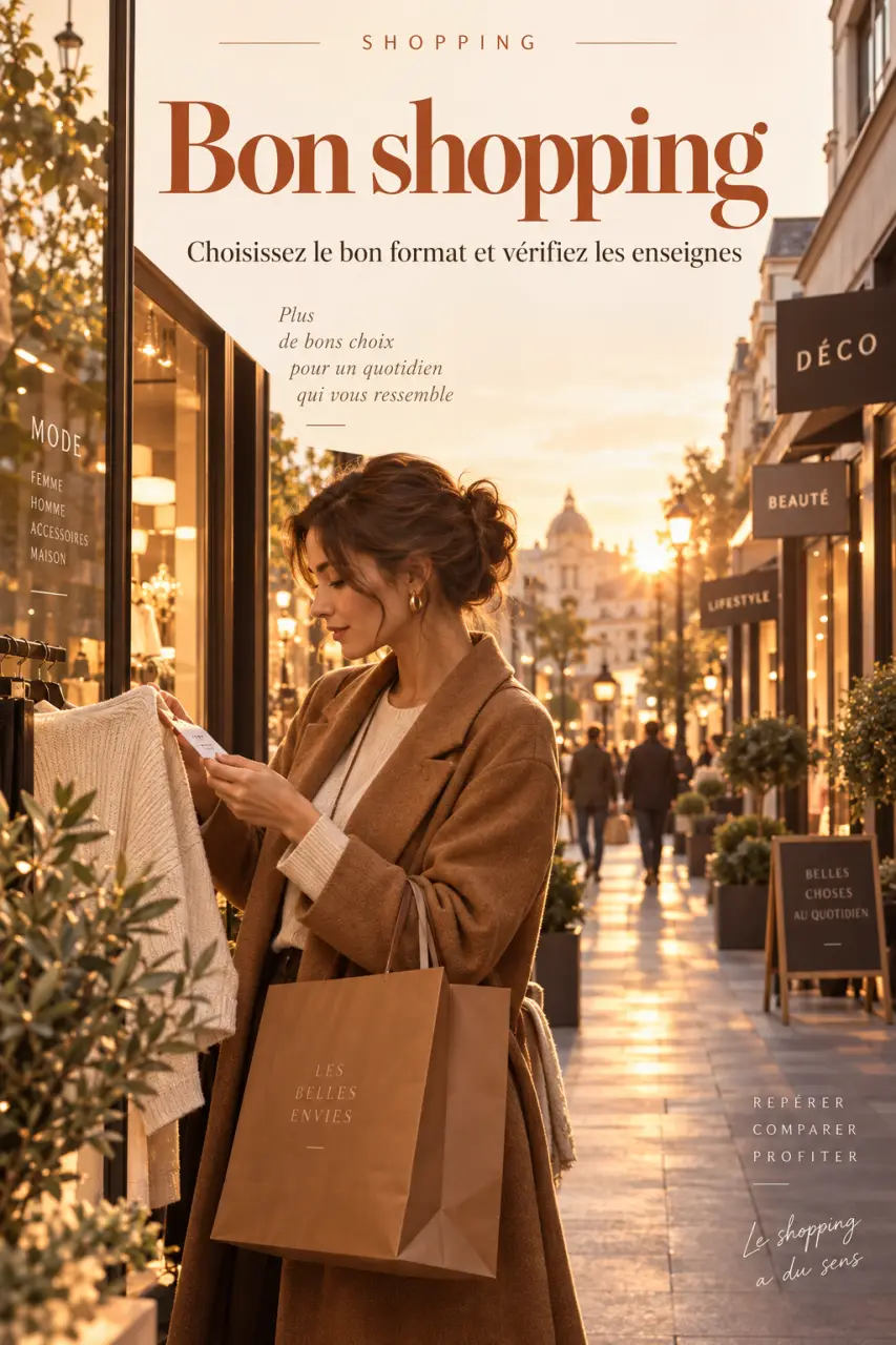 Bon shopping : choisissez le bon format et vérifiez les enseignes