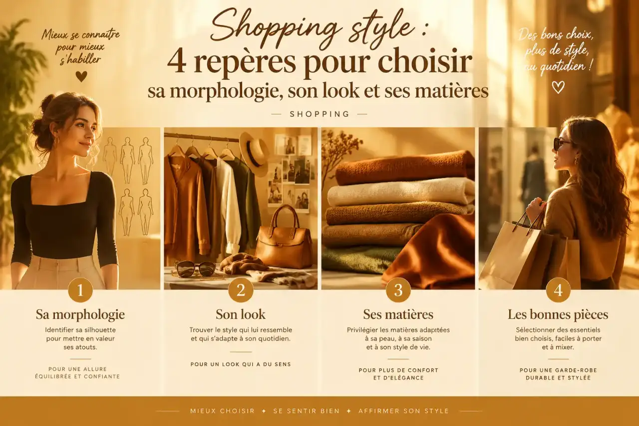 Shopping style : 4 repères pour choisir sa morphologie, son look et ses matières