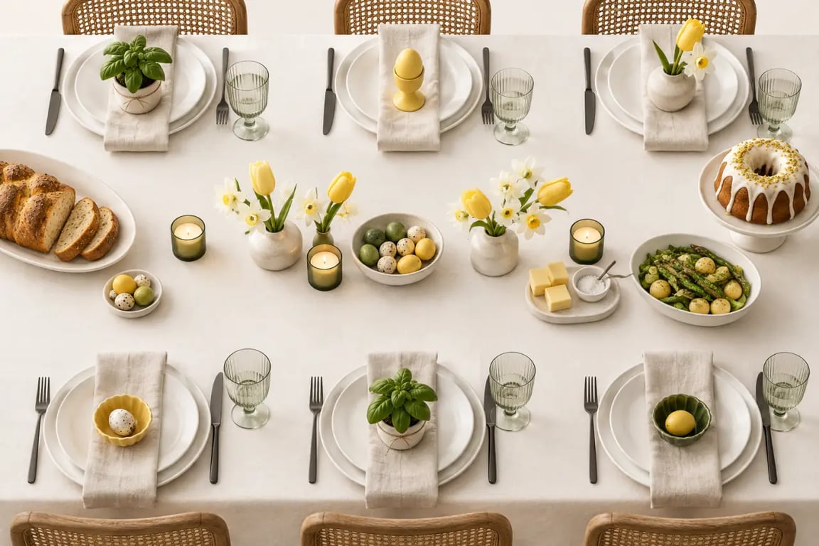 Idées cadeaux paques pour décorer la table et remercier les invités