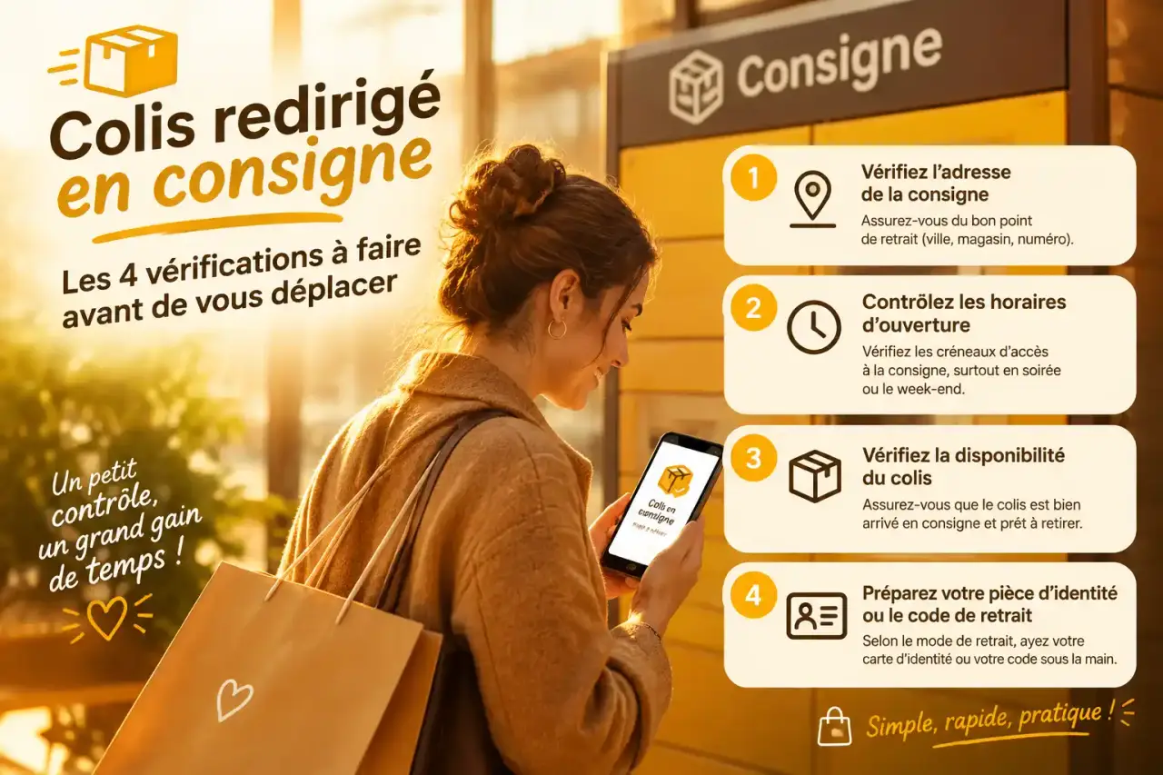 Colis redirigé en consigne : les 4 vérifications à faire avant de vous déplacer