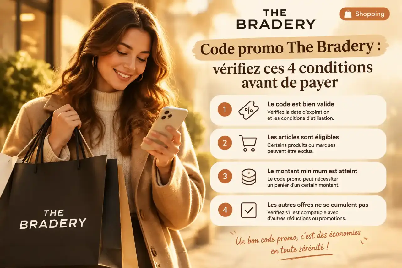Code promo The Bradery : vérifiez ces 4 conditions avant de payer
